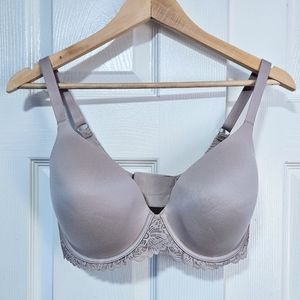 Aerie 34G Real Sunnie Full Coverage Bra in beige with lace